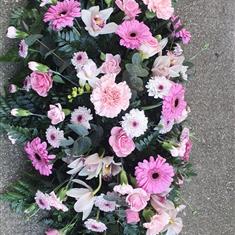 Edinburgh Pink dawn Casket Spray