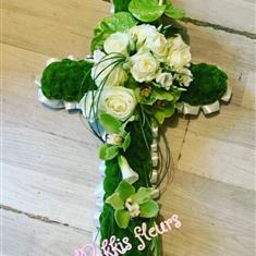 Green and white cross 