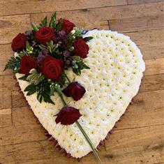 Red and white heart 