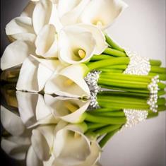 White calls bridal bouquet 