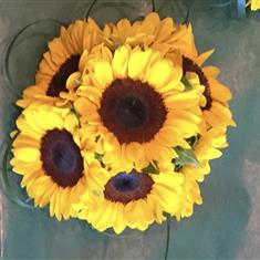 Sunflower bridal bouquet 