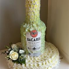 3D Bacardi bottle funeral tribute 