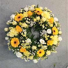 Yellow , lemon and white wreath 