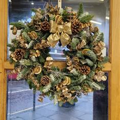 Opulence gold Christmas wreath 