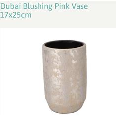 Dubai blushing pink vase 
