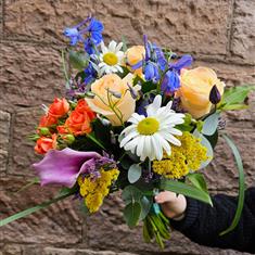 Summer meadow bridesmaids bouquet 